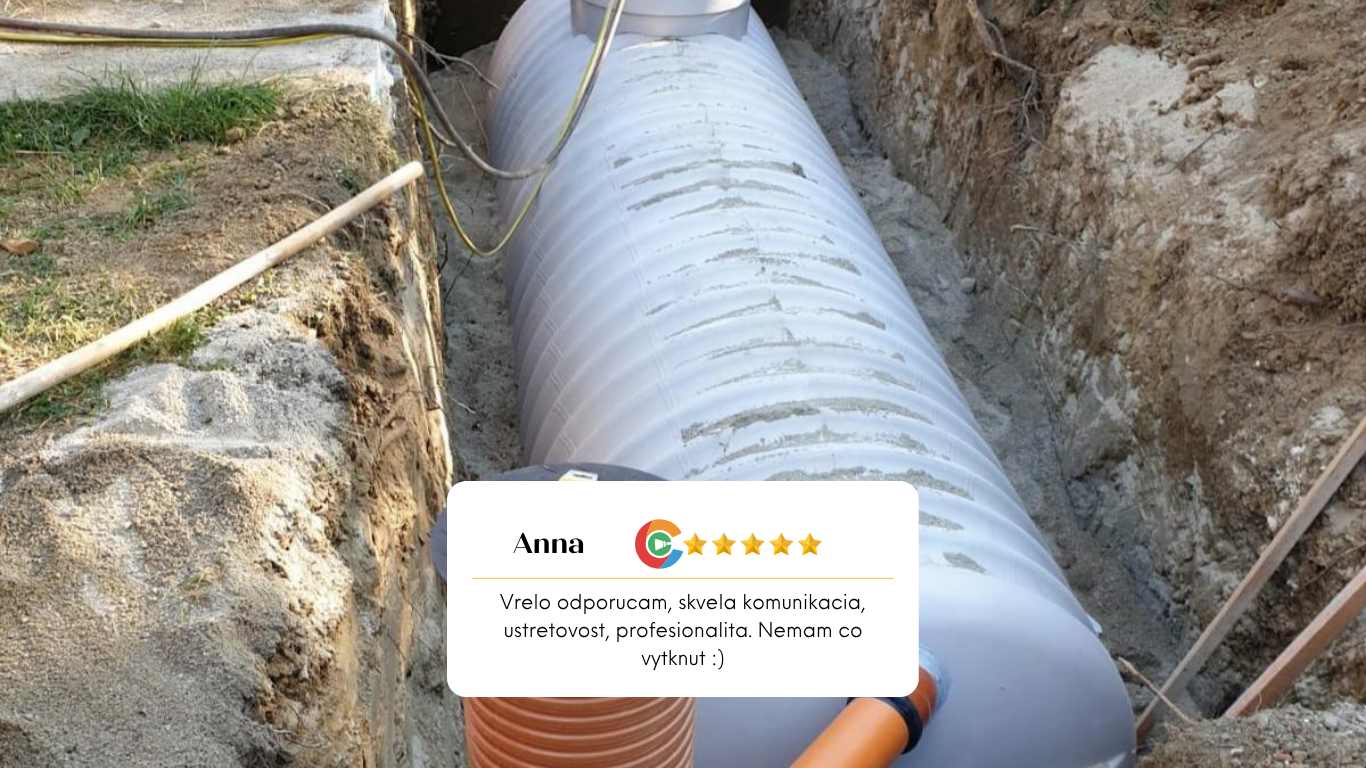 Hotová realizácia sklolaminátovej nádrže a recenzia zákazníka